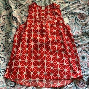 Halogen Scoop Neck abstract Tank Top Sz M